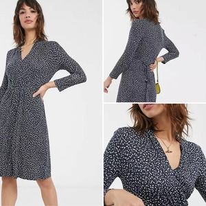 French Connection Polka Dot Jersey Dress Size L